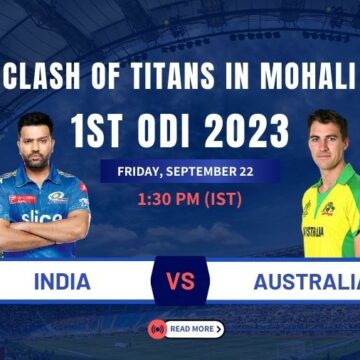 India vs Australia 1st ODI 2023: Bet on the Thrilling Cricket Action